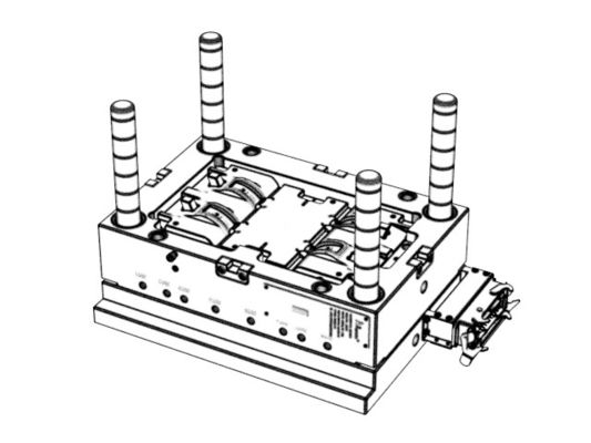 OEM / ODM ： Cold Runner Injection Molding & Transparent Smart Watch Base Lower Housing 1*4 No.23305